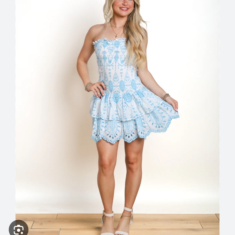 Dusty Dreams SmockedRuffle Bottom Dress -MOD